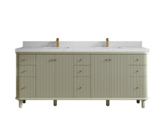 Miami 80 in. W x 22 in. D Fluted Double Sink Bathroom Vanity - photo 9