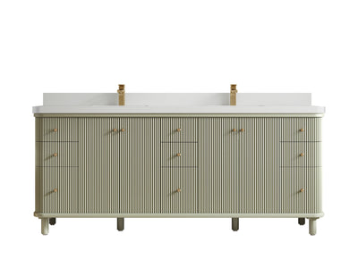 Miami 80 in. W x 22 in. D Double Sink Bathroom Vanity - Willow Bath and Vanity