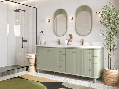 Miami 80 in. W x 22 in. D Double Sink Bathroom Vanity - Willow Bath and Vanity
