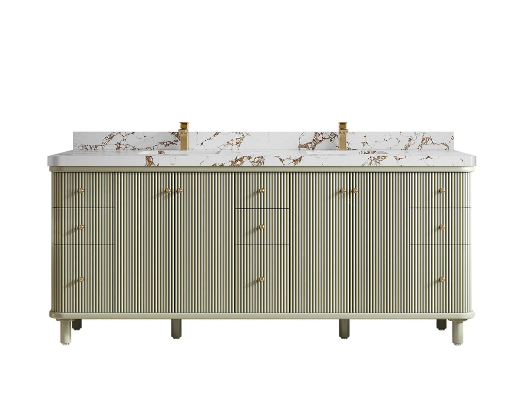 Miami 80 in. W x 22 in. D Double Sink Bathroom Vanity - Willow Bath and Vanity