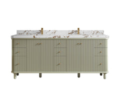 Miami 80 in. W x 22 in. D Fluted Double Sink Bathroom Vanity - photo 23