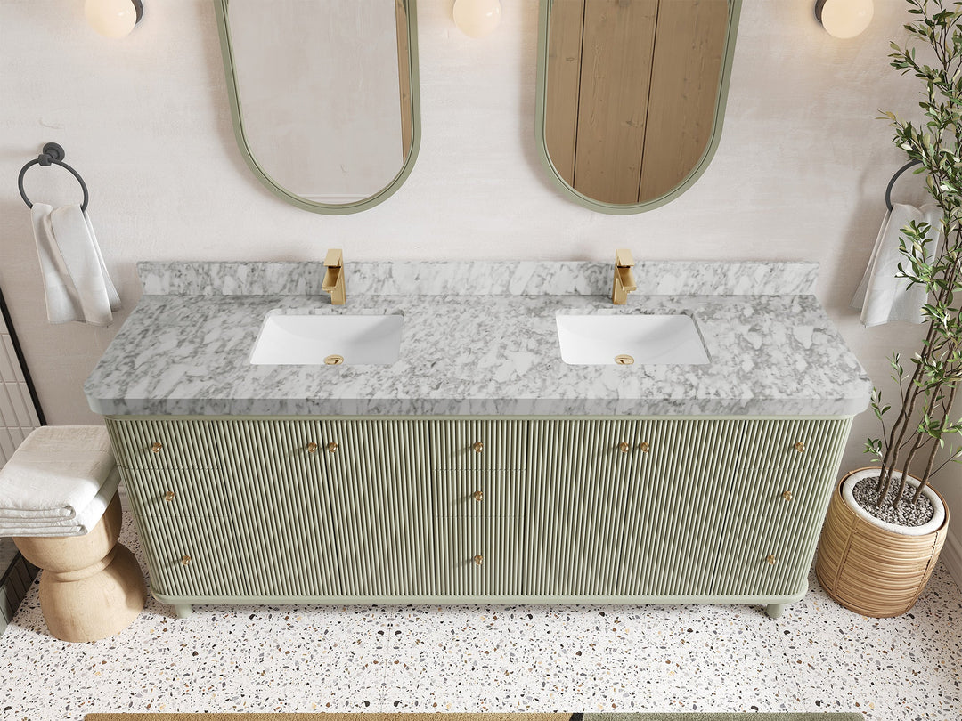 Miami 80 in. W x 22 in. D Double Sink Bathroom Vanity - Willow Bath and Vanity