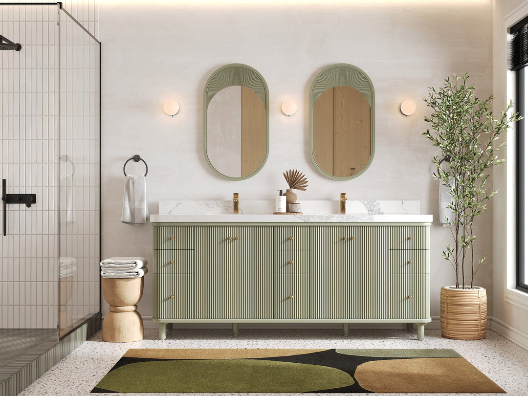 Miami 80 in. W x 22 in. D Double Sink Bathroom Vanity - Willow Bath and Vanity