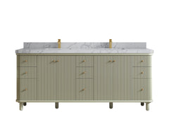 Miami 80 in. W x 22 in. D Fluted Double Sink Bathroom Vanity - photo 29
