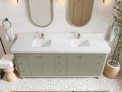Miami 80 in. W x 22 in. D Double Sink Bathroom Vanity - Willow Bath and Vanity