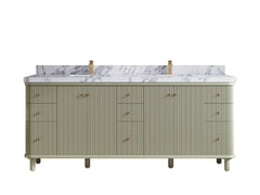 Miami 80 in. W x 22 in. D Fluted Double Sink Bathroom Vanity - photo 11