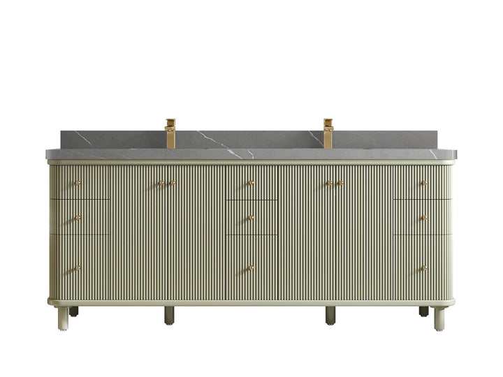 Miami 80 in. W x 22 in. D Fluted Double Sink Bathroom Vanity - photo 21