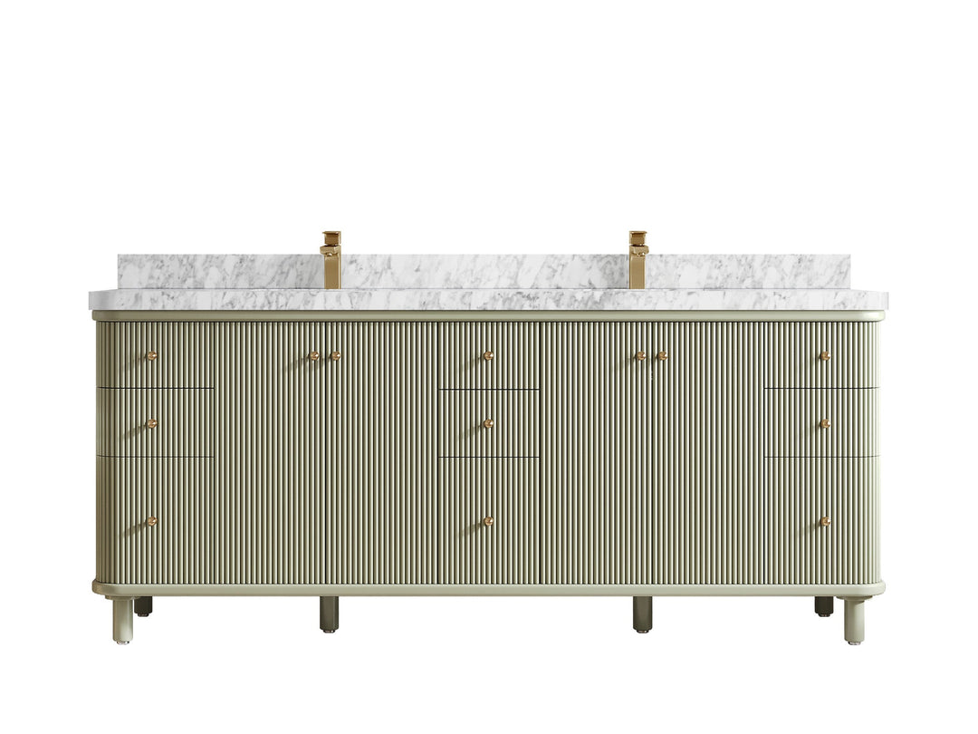 Miami 80 in. W x 22 in. D Double Sink Bathroom Vanity - Willow Bath and Vanity