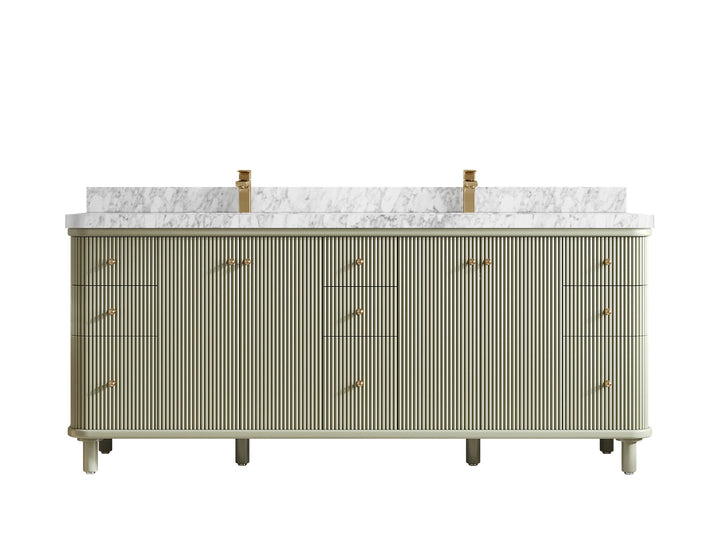 Miami 80 in. W x 22 in. D Fluted Double Sink Bathroom Vanity - photo 33