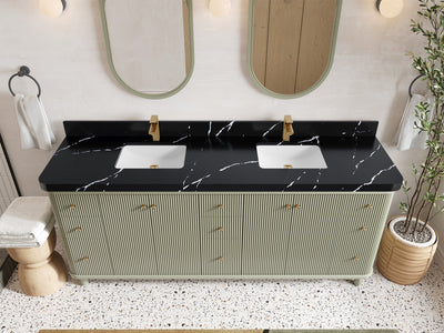 Miami 80 in. W x 22 in. D Double Sink Bathroom Vanity - Willow Bath and Vanity