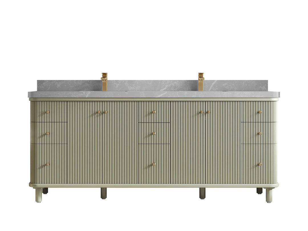 Miami 80 in. W x 22 in. D Double Sink Bathroom Vanity - Willow Bath and Vanity