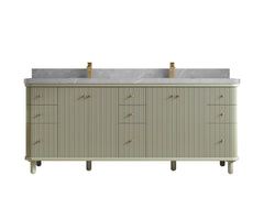 Miami 80 in. W x 22 in. D Fluted Double Sink Bathroom Vanity - photo 39