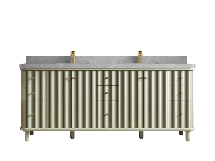 Miami 80 in. W x 22 in. D Fluted Double Sink Bathroom Vanity - photo 39