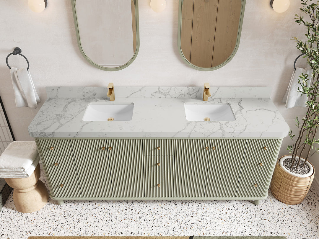 Miami 80 in. W x 22 in. D Double Sink Bathroom Vanity - Willow Bath and Vanity