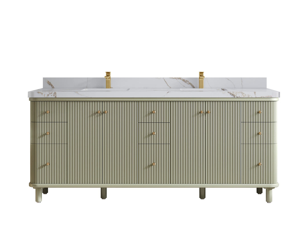 Miami 80 in. W x 22 in. D Double Sink Bathroom Vanity - Willow Bath and Vanity