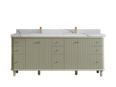 Miami 80 in. W x 22 in. D Fluted Double Sink Bathroom Vanity - photo 15