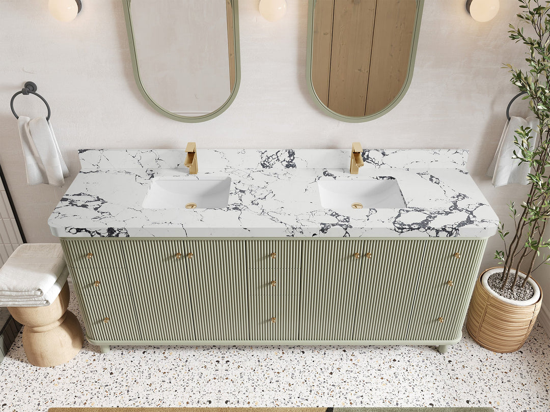 Miami 80 in. W x 22 in. D Double Sink Bathroom Vanity - Willow Bath and Vanity