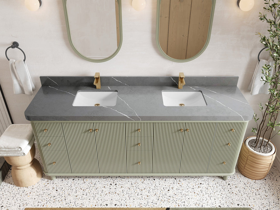 Miami 80 in. W x 22 in. D Double Sink Bathroom Vanity - Willow Bath and Vanity