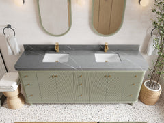 Miami 80 in. W x 22 in. D Fluted Double Sink Bathroom Vanity - photo 20