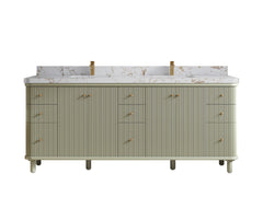 Miami 80 in. W x 22 in. D Fluted Double Sink Bathroom Vanity - photo 25