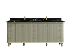 Miami 80 in. W x 22 in. D Fluted Double Sink Bathroom Vanity - photo 19
