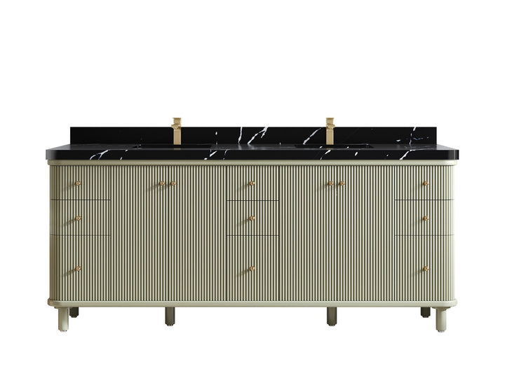 Miami 80 in. W x 22 in. D Fluted Double Sink Bathroom Vanity - photo 19