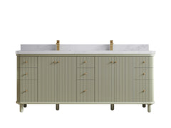 Miami 80 in. W x 22 in. D Fluted Double Sink Bathroom Vanity - photo 13
