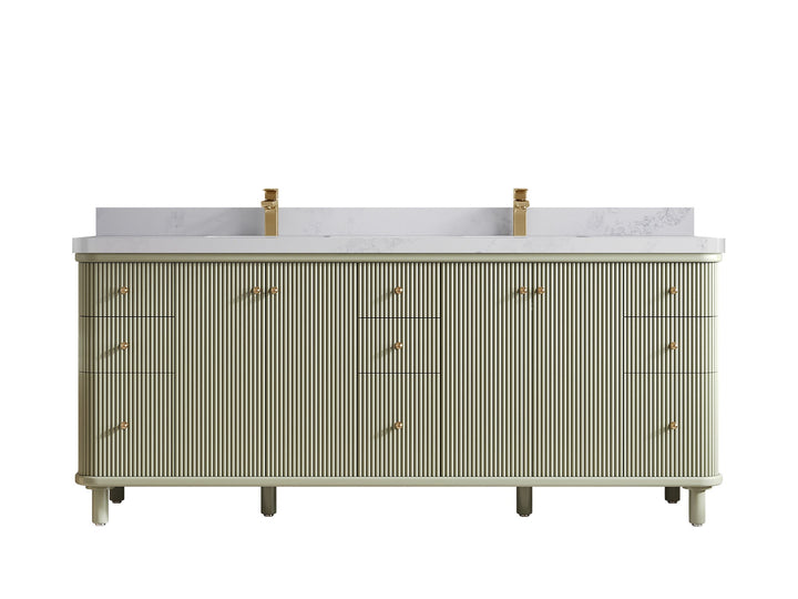 Miami 80 in. W x 22 in. D Fluted Double Sink Bathroom Vanity - photo 13