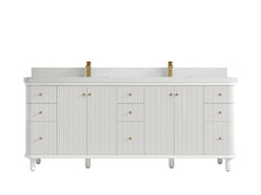 Miami 80 in. W x 22 in. D Fluted Double Sink Bathroom Vanity - photo 24