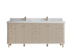 Miami 80 in. W x 22 in. D Fluted Double Sink Bathroom Vanity - photo 21