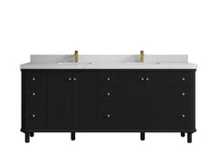 Miami 80 in. W x 22 in. D Fluted Double Sink Bathroom Vanity - photo 23