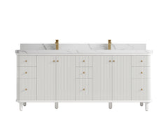 Miami 80 in. W x 22 in. D Fluted Double Sink Bathroom Vanity - photo 18