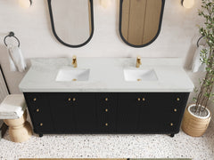 Miami 80 in. W x 22 in. D Fluted Double Sink Bathroom Vanity - photo 10