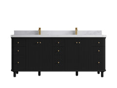 Miami 80 in. W x 22 in. D Fluted Double Sink Bathroom Vanity - photo 11