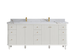 Miami 80 in. W x 22 in. D Fluted Double Sink Bathroom Vanity - photo 17