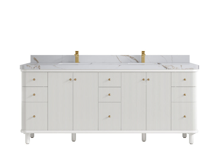 Miami 80 in. W x 22 in. D Fluted Double Sink Bathroom Vanity - photo 17