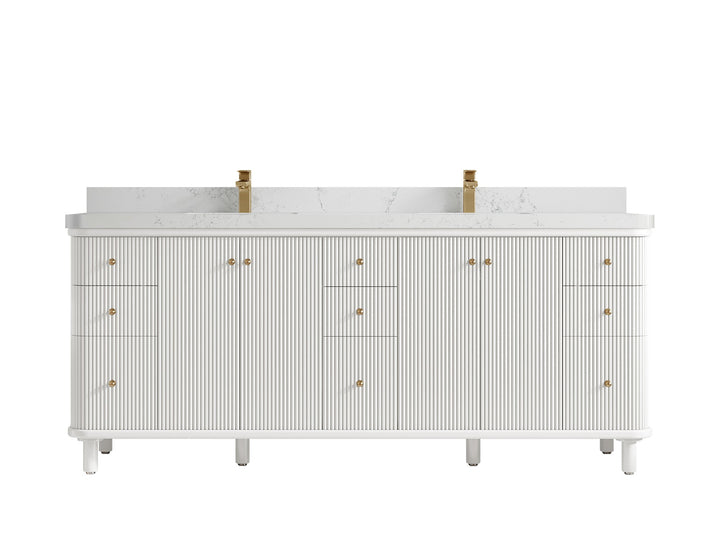 Miami 80 in. W x 22 in. D Fluted Double Sink Bathroom Vanity - photo 23