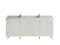 Miami 80 in. W x 22 in. D Fluted Double Sink Bathroom Vanity - photo 21