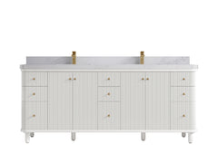 Miami 80 in. W x 22 in. D Fluted Double Sink Bathroom Vanity - photo 19