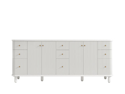 Miami 80 in. W x 22 in. D Fluted Double Sink Bathroom Vanity - Willow Bath and Vanity