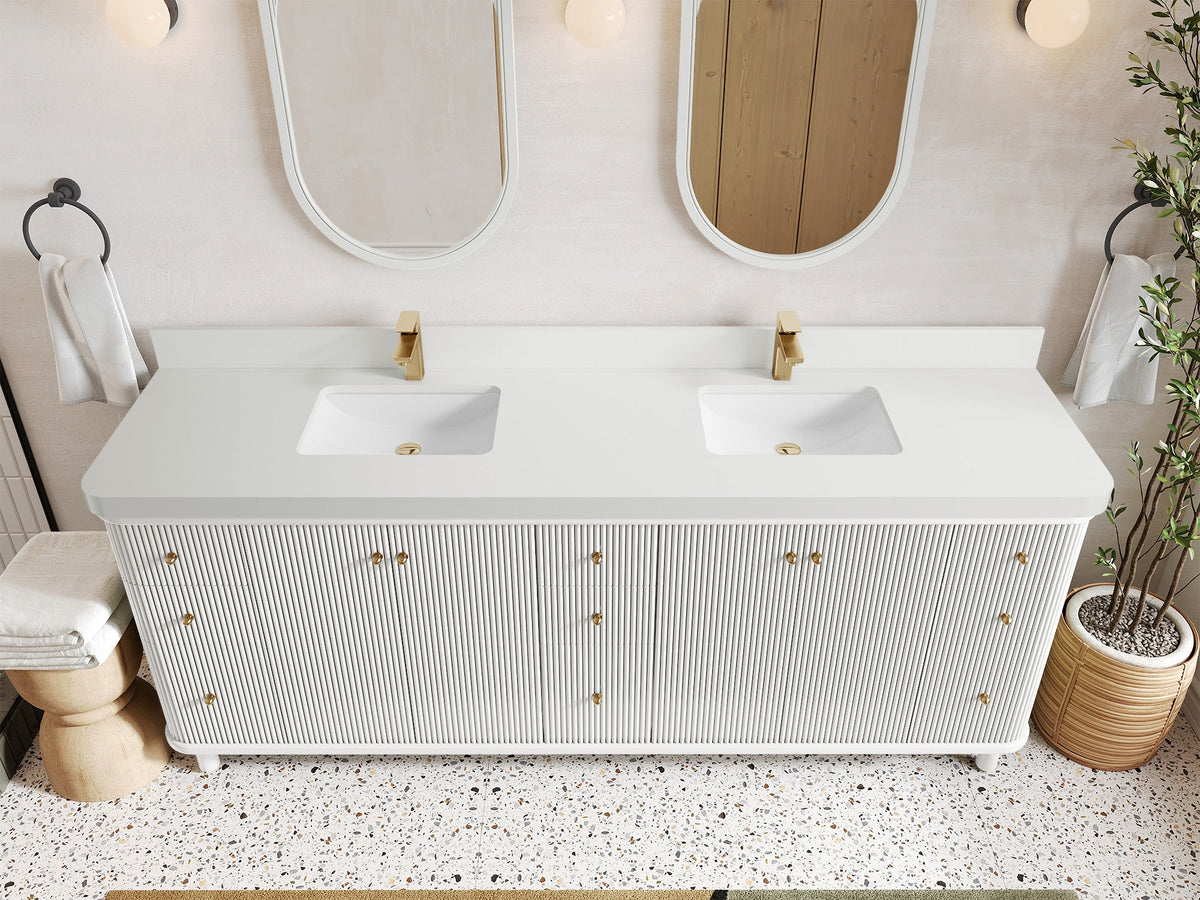 Miami 84 in. W x 22 in. D Double Sink Bathroom Vanity - Willow Bath and Vanity