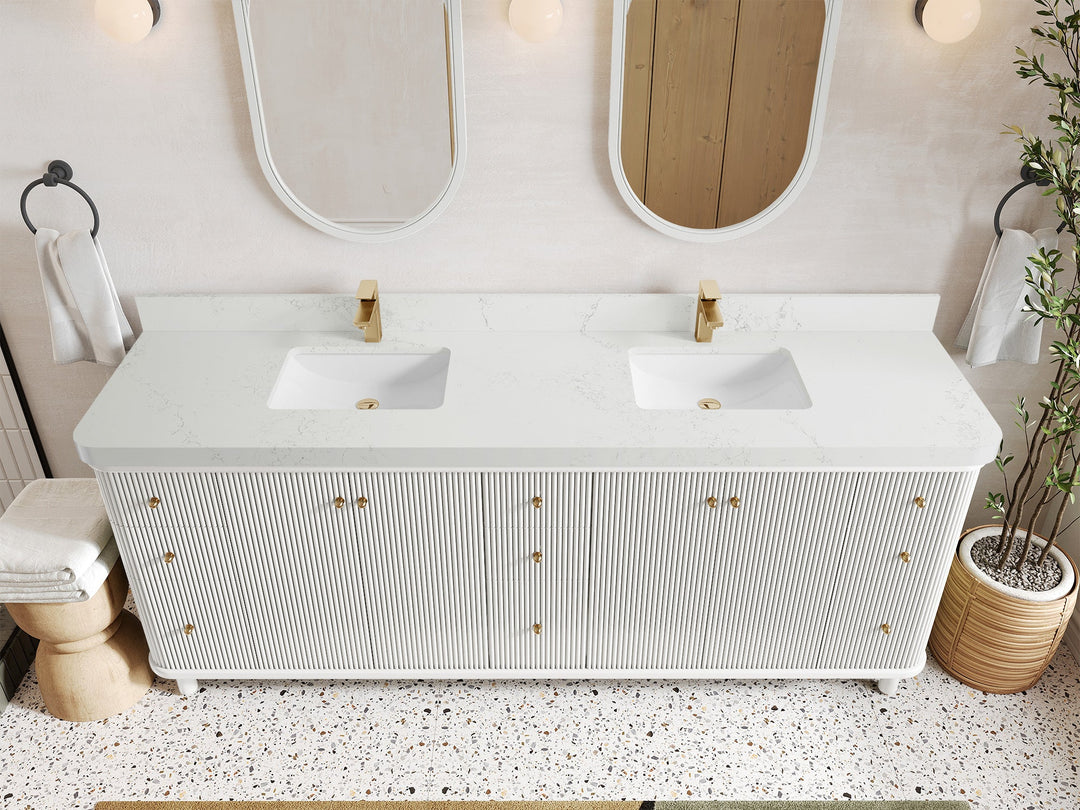 Miami 84 in. W x 22 in. D Double Sink Bathroom Vanity - Willow Bath and Vanity