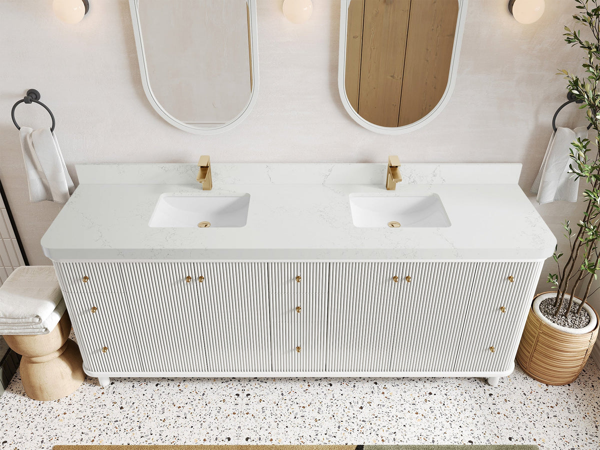 Miami 84 in. W x 22 in. D Double Sink Bathroom Vanity - Willow Bath and Vanity