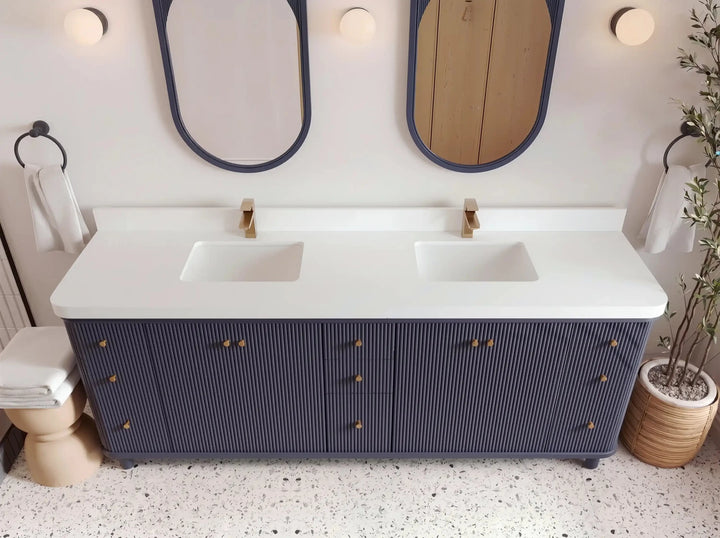Miami 84 in. W x 22 in. D Double Sink Bathroom Vanity - photo 9