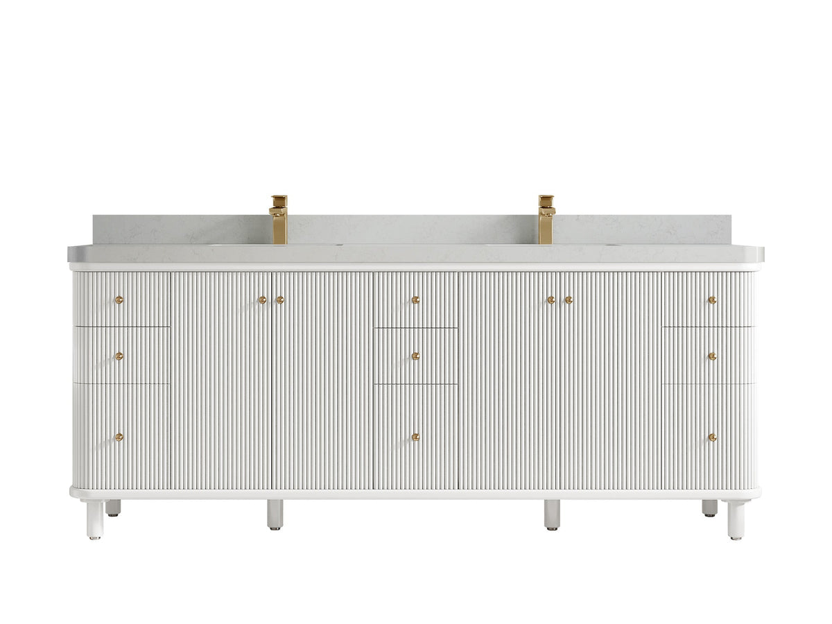 Miami 84 in. W x 22 in. D Double Sink Bathroom Vanity - Willow Bath and Vanity