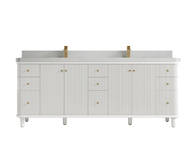 Miami 84 in. W x 22 in. D Double Sink Bathroom Vanity - Willow Bath and Vanity