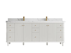 Miami 84 in. W x 22 in. D Double Sink Bathroom Vanity - photo 9
