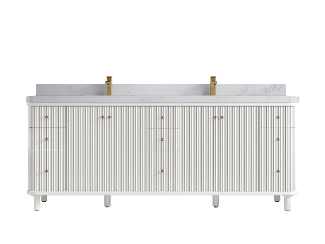 Miami 84 in. W x 22 in. D Double Sink Bathroom Vanity - Willow Bath and Vanity