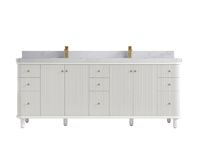 Miami 84 in. W x 22 in. D Double Sink Bathroom Vanity - Willow Bath and Vanity