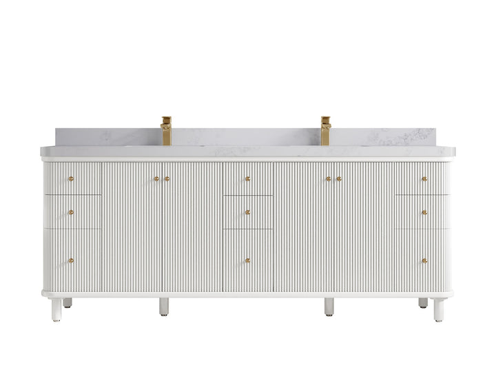 Miami 84 in. W x 22 in. D Double Sink Bathroom Vanity - photo 11